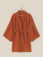 Халат женский короткий SL HOME «Brown», размер 44-52, 100% лён, 150 г/м2 - Фото 6