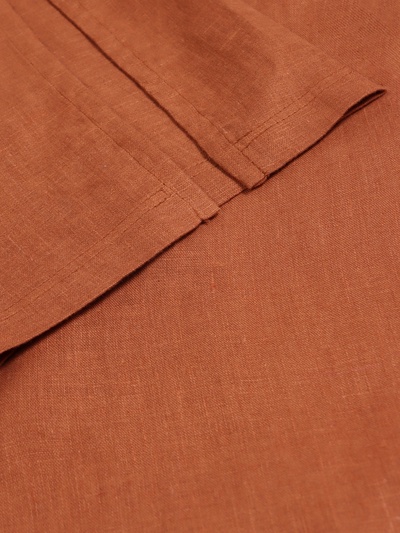 Халат женский короткий SL HOME "Brown", размер 44-52, 100% лён, 150г/м2