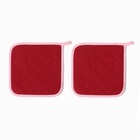 Набор прихваток «Этель. Тюльпаны»: 2 шт., 19×19 см, саржа,100% хлопок, ватин 250 г/м² - Фото 3