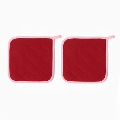 Набор прихваток Этель"Тюльпаны" 2шт, 19х19см,саржа,100% х/л,ватин 250г/м2