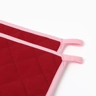 Набор прихваток «Этель. Тюльпаны»: 2 шт., 19×19 см, саржа,100% хлопок, ватин 250 г/м² - Фото 4