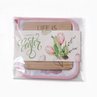 Набор кухонный «Этель. Тюльпаны»: прихватка 19×19 см, подставка под горячее - Фото 7