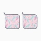 Набор прихваток Этель 2 шт., 19×19 см, саржа,100% х/л, ватин 250 г/м² - Фото 2