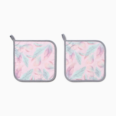 Набор прихваток Этель 2 шт, 19х19см,саржа,100% х/л,ватин 250г/м2