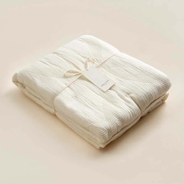 Плед SL Home Cotton 150*210 см, муслин/жаккард, 100% хлопок - Фото 1