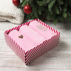 Полотенца махровые «Этель» LOVE, 3 шт., 30×60 см, хлопок 100%, розовые - Фото 1