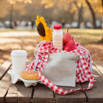 Сумка шоппер SL HOME Red cage, 50×50 см, 100% лён, 150 г/м2