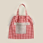 Сумка шоппер SL HOME Red cage, 50×50 см, 100% лён, 150 г/м2 - Фото 7