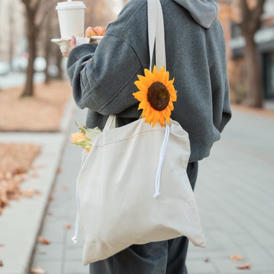 Сумка шоппер небелёный SL HOME Light shopper, 53×45 см, 100% лён, 200 г/м2