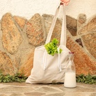 Сумка шоппер небелёный SL HOME Light shopper, 53×45 см, 100% лён, 200 г/м2 - Фото 4