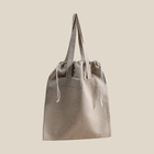 Сумка шоппер небелёный SL HOME Light shopper, 53×45 см, 100% лён, 200 г/м2 - Фото 5