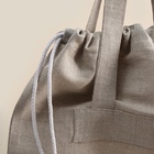 Сумка шоппер небелёный SL HOME Light shopper, 53×45 см, 100% лён, 200 г/м2 - Фото 6