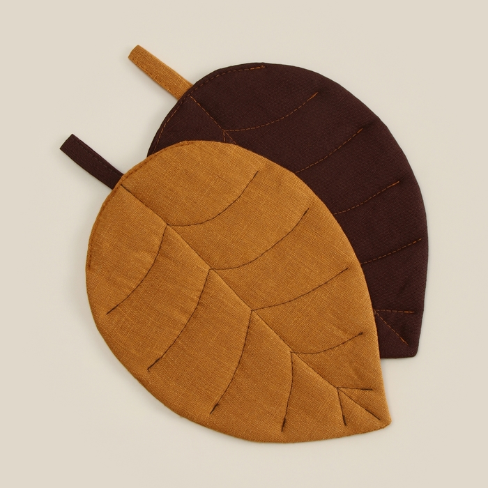 Прихватка для кухни осенняя SL HOME Kitchen autumn, 18×27 см, 100% лён, синтепон, 200 г/м2 - Фото 1