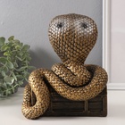 Новогодняя копилка "Кобра на сундуке "  20 х 17 х 12 см, медный - фото 26182129