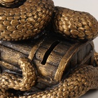 Новогодняя копилка "Кобра на сундуке "  20 х 17 х 12 см, медный - фото 26215190