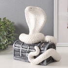 Новогодняя копилка "Кобра на сундуке "  20 х17 х 12 см, белый - фото 26182202