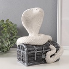 Новогодняя копилка "Кобра на сундуке "  20 х17 х 12 см, белый - фото 26182204