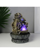 Фонтан настольный с подсветкой «Ганеша - Мудра Абхая», от сети, серый, 20.5×20.5×26.5 см - Фото 4