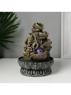 Фонтан настольный с подсветкой «Ганеша - Мудра Абхая», от сети, серый, 20.5×20.5×26.5 см - Фото 6