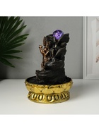 Фонтан настольный с подсветкой «Радха и Кришна у водопада», от сети, бронза, 20.5×20.5×28 см 10662351