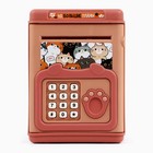 Копилка сейф «Котики» с отпечатком пальца, 15.5×11×10 см - Фото 2