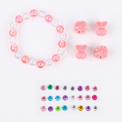 Детские накладные ногти на новый год «Новогоднее настроение», 12 шт., подарочный набор с браслетом и заколками