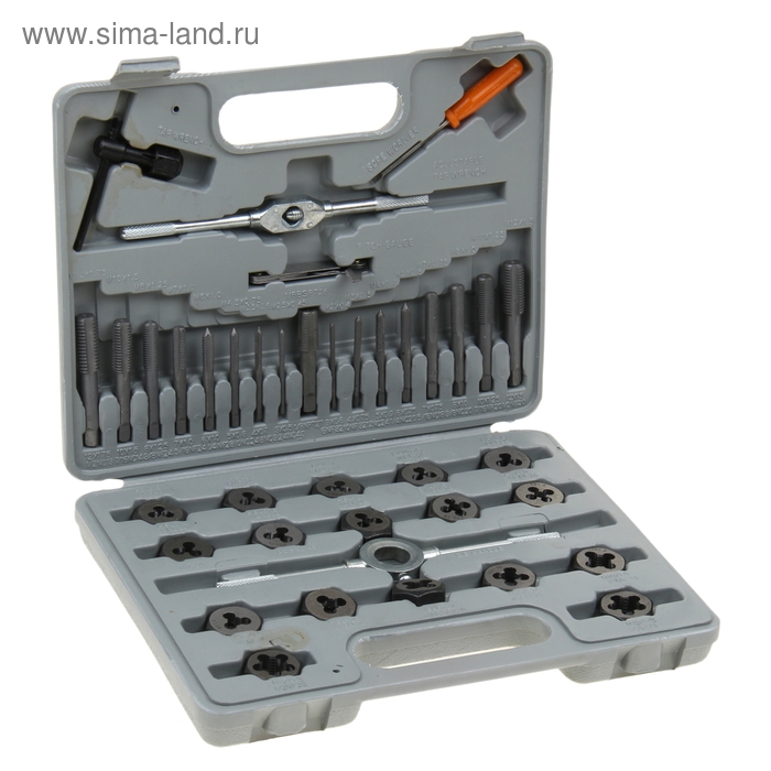 Набор метчиков и плашек Sparta, М3 - М12, 40 шт. в наборе - Фото 1