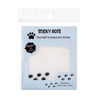 Блок с липким краем, 75×75 мм, 50 листов, прозрачные с блестками «Лапки» - Фото 4