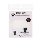 Блок с липким краем, 75×75 мм, 50 листов, прозрачные с блестками «Котик» - Фото 5