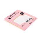 Блок с липким краем, 75×75 мм, 50 листов, прозрачные с блестками «Лапки с сердцем» - Фото 3