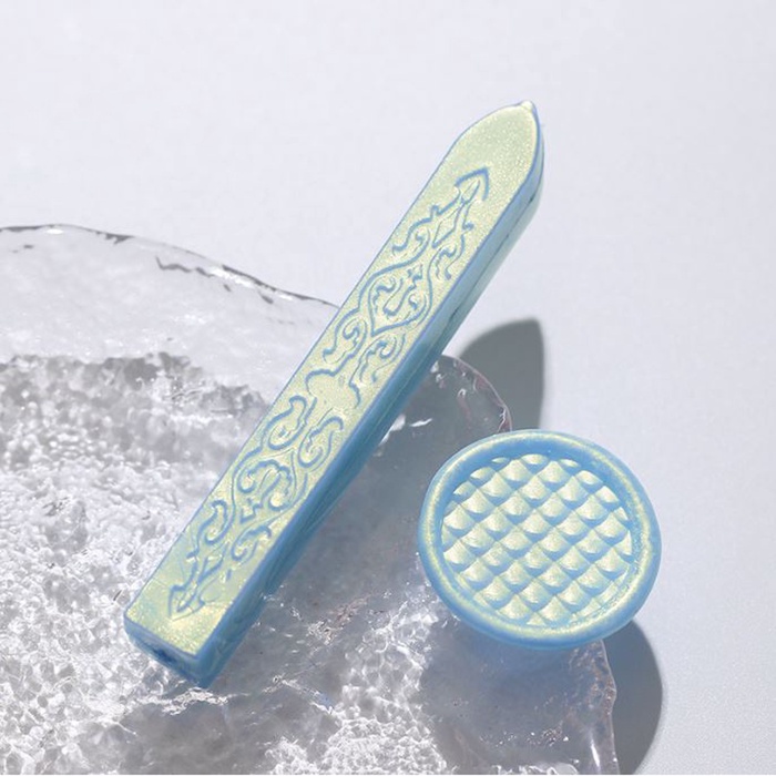 Сургуч для печати стержень «Небесный голубой», перламутр, 1.1×1.1×9 см - Фото 1