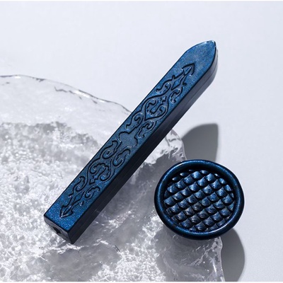 Сургуч для печати стержень «Благородный синий», перламутр, 1.1×1.1×9 см