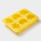 Форма для выпечки Доляна «Пчелиный рай», силикон, 6 ячеек, 25.7×17.7×3 см, жёлтая - Фото 3