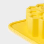 Форма для выпечки Доляна «Пчелиный рай», силикон, 6 ячеек, 25.7×17.7×3 см, жёлтая - Фото 4