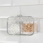 Органайзер для хранения, навесной, 2 секции, с клеевой основой, 17×6.5×10.5 см, прозрачный - Фото 3