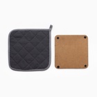 Набор кухонный «Этель. Солнечного дня»: прихватка 19×19 см, подставка под горячее - Фото 4