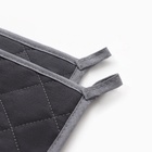 Набор прихваток «Этель» Morning dew, 2 шт., 19×19 см, саржа, хлопок 100%, ватин 250 г/м² - Фото 4