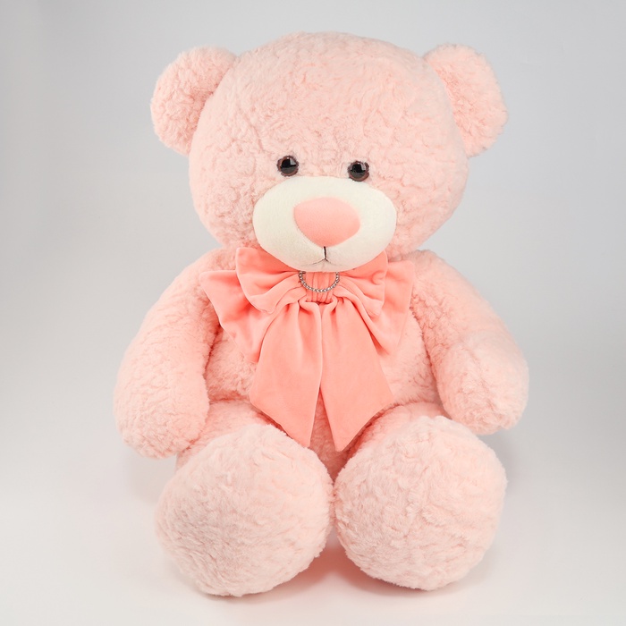 Мягкая игрушка «Медведь», с бантом, 80 см, розовый - Фото 1