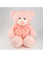 Мягкая игрушка «Медведь», с бантом, 80 см, розовый - Фото 2