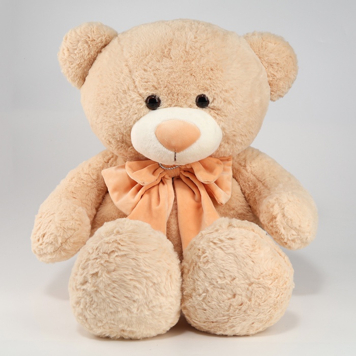 Мягкая игрушка «Медведь», с бантом, 80 см, бежевый - Фото 1