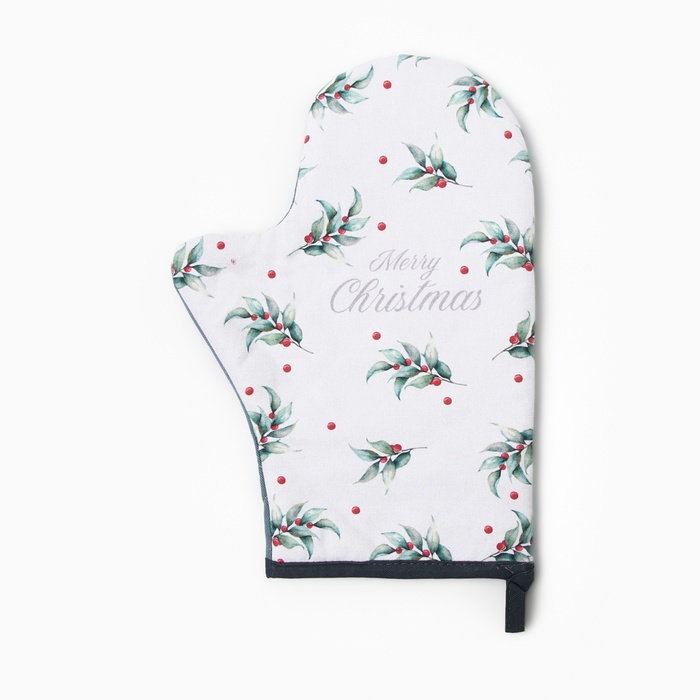 Варежка-прихватка «Этель» Snow fun, 20×28 см, саржа, 100% хлопок, ватин 250 г/м² - Фото 1