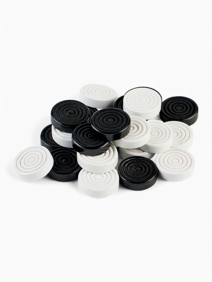 Шашки из дерева 24 шт., 2.5×0.6 см - Фото 1