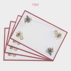 Салфетки сервировочные Доляна «Московский мишка», 4 шт., новогодние, 45×30 см - Фото 3