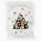 Тарелка одноразовая бумажная «С Новым годом», котики, 18 см - Фото 4