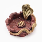 Пепельница символ года "Кобра", новый год, полистоун, красная 10667235