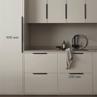 Ручка CAPPIO RT001BL, L=200 мм, м/о 160 мм, цвет черный, 4 шт. - фото 809663940