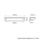 Ручка профильная мебельная торцевая CAPPIO RT002, L=500 мм, м/о 288 мм, серая, 4 шт. 10788454