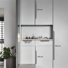 Ручка торцевая CAPPIO RP100GR, L=200 мм, цвет серый, 4 шт. - фото 808590679