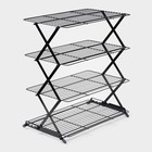 Решётка для глазирования и остывания кондитерских изделий, 4 яруса, 43.5×25.5×8 см, чёрная - Фото 3