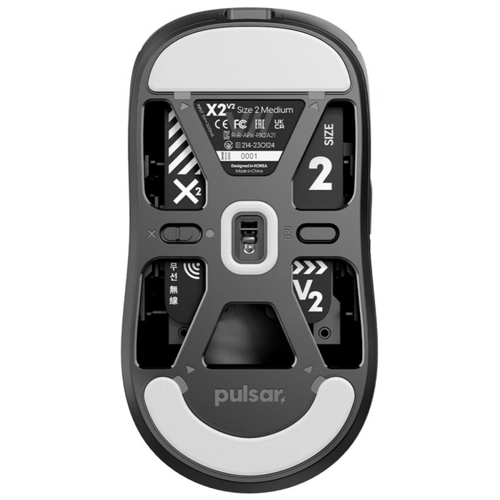 Игровая мышь беспроводная Pulsar X2 V2 Wireless Size 2 Black - фото 51675561